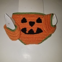 NEW Jack-O-Lantern Knit Diaper Cover Booties Baby 0-6 Month So Dorable H... - £9.23 GBP