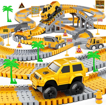 Kids Construction Toys 253 PCS Race Tracks Toy for 3 4 5 6 7 8 Year Old Boys Gir - £19.96 GBP
