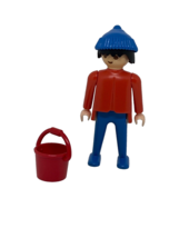 Vintage Playmobil Horse Trainer Figure and Bucket 3140 1974 Blue and Red... - £6.95 GBP