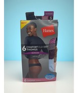 Hanes Women&#39;s 6pk Super Stretch Microfiber Comfort Flex Thong Underwear ... - $346.11 MXN