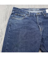 Magellan Pants Mens 36x30 Blue Dark Wash Casual Outdoor Cotton Denim Jeans - £23.69 GBP