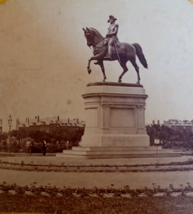 Ball&#39;s Statue of George Washington Public Garden Boston MA Stereoview Photo - $9.85