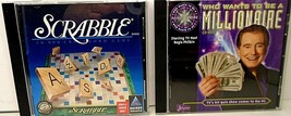 Lot Of 2 Complete Games PC/Mac &amp; CD-Rom Scrabble &amp; Who Wants To Be A Millionaire - £9.35 GBP