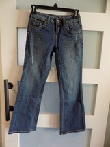 JUSTICE SIMPLY LOW BOOT CUT JEANS SIZE 10R GIRL&#39;S EUC - $17.86