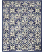 5 X 8 Blue Fleur De Lis Stain Resistant Non Skid Area Rug - $3,163.23 MXN