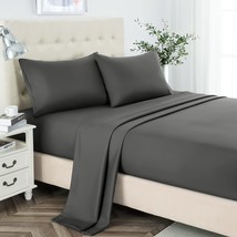 King Sheet Set, 2400 Thread Count Soft Deep Pocket Microfiber Sheets, 4 Pieces G - £50.35 GBP