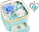 Mothers Day Gifts for Mom Wife Women, Preserved Real Rose with Necklace ... - £36.02 GBP