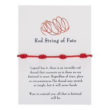 Minimalist Handmade 7 Knots Red String Bracelet Classic Good Luck Amulet... - $10.07