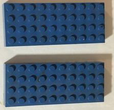 Tyco 4x10 Blue Brick Lot Of 2 Pieces Toys Building Blocks - £3.94 GBP