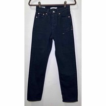 Levi’s Premium Women’s Wedgie Jeans Size 23x28 (24x27) Black (bleach marks) - £15.81 GBP