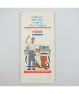 Vintage 1977 Exxon Road Map Delaware Maryland Virginia West Virginia Tiger Tips - $9.99