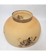 Antique Burmese Style Painted Glass Hanging Library Oil Lamp Shade 14" Fitter - $94.05