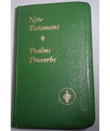 Vintage New Testament Psalms Proverbs Green Pocket Size Gideons - $130.74 MXN