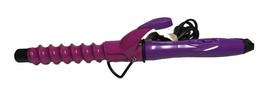 PLUGGED IN Curler Hair Iron Pink Purple Twist Curling TPC1732 - Tested W... - £11.01 GBP
