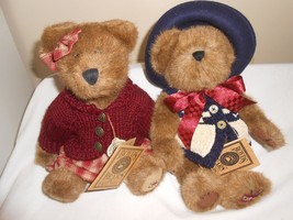 Lot 2 Plush Boyd&#39;s Bears fully jointed 11&quot; Catherine Berriweather w/ COA &amp; tags - £13.62 GBP