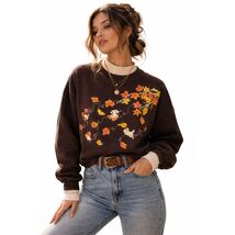 VTG 80s Morning Sun Mouse Leaf Sweatshirt Petite Cottagecore USA S/M - $59.35