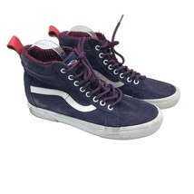 Vans Off The Wall SK8-HI Suede High Top Navy Blue Red Mens 7 Womens 8.5 - £18.80 GBP
