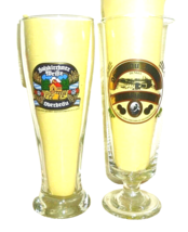 2 Schweiger Oberbrau Josephi Alpkonig Riedenburger Weizen German Beer Glasses - $14.50
