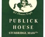 Publick House Grog List Sturbridge Massachusetts 1940&#39;s Wine  - £15.57 GBP