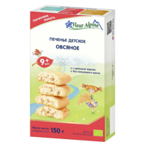 Fleur Alpine Baby BISCUIT Organic OATMEAL 150gr NO GMO 9+Months Cookie П... - $7.91