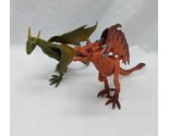 Lot Of (2) Red Green Dragon With No Arms Toys 8&quot; - $35.63