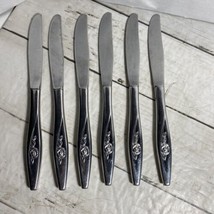 Oneida LASTING ROSE Knife Deluxe Stainless Flatware Used 6 Knives - $39.59
