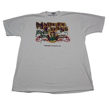 Mardi Gras Shirt Mens Large Mardee Grass Redneck Style Graphic Tee White... - $15.82
