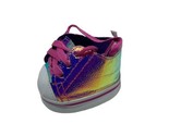Build-A-Bear Pink Metallic Sneaker Tennis Shoe with pink Laces One Piece - $7.53