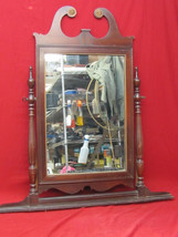 Vintage Wooden Dresser Top Mirror - $59.39