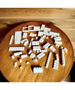 Lot of 50 White Lego Pieces Assorted C - $27.34 CAD
