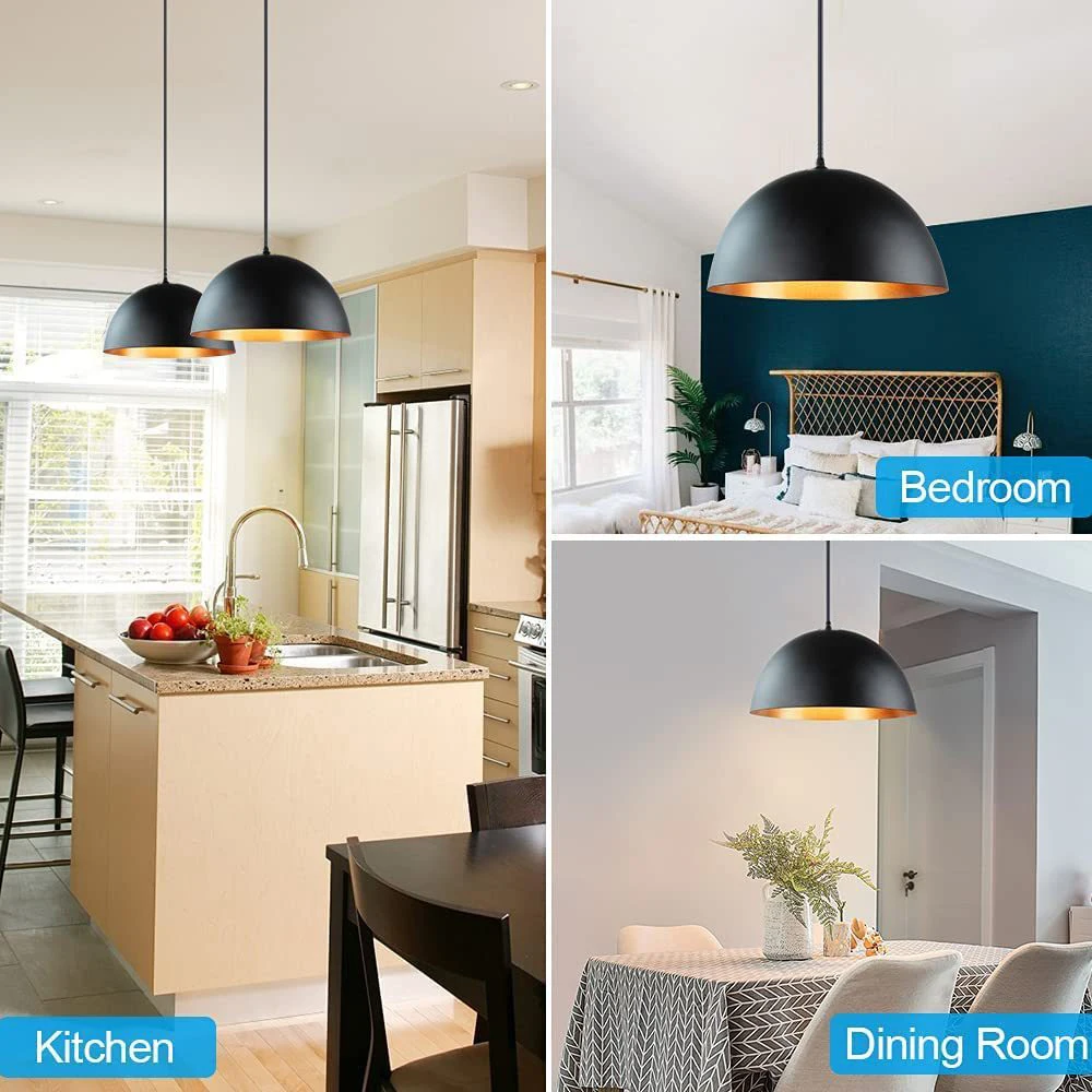 House Home Nordic Retro Industrial Black Ceiling Pendant Lamp E27 Restaurant Din - £45.61 GBP