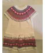 Size 4 Arizona dress sweater hearts holiday stripes metallic - $15.99