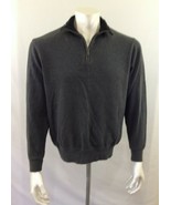 John Adams Men&#39;s Medium Gray Mock Quarter Zip Long Sleeve Pullover Sweater - $148.98 MXN
