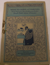 What to Serve at Parties: Home-making Booklets: written by Sarah Field Splint, D - £19.67 GBP