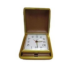 Vintage Equity Gold Vintage Travel Alarm with Built In Case Watch - £103.33 GBP
