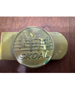 Solid Brass money clip Skoal vintage collector Bull Rodeo Cattle Yellowstone - $20.14 CAD