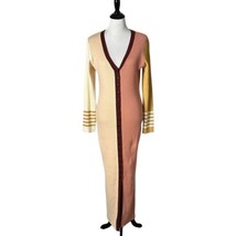Fashion Nova Study Girl Cardigan Maxi Dress Knit Colorblock Women Size 2... - £35.04 GBP