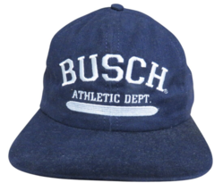Vintage Busch Beer Athletic Department Hat Snapback USA Navy Blue 90s - NWT - $19.75