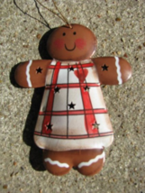 OR-345 Gingerbread metal Christmas Ornament - £1.53 GBP