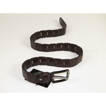 Men Genuine Leather Belt PIERO ROSSI Turkey Crocodile print Hand Stitch 69 Brown image 6