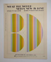 What The World Needs Now Is Love Burt Bacharach Hal David Sheet Music 19... - $16.34