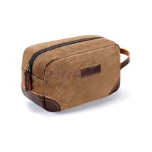 Emissary Men&#39;s Toiletry Bag Leather and Canvas Travel Toiletry Bag Dopp Kit for  - £40.00 GBP