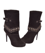 Dollhouse Suede Boots Black High Heel Size 7  Women - $18.29