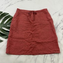 Jump Linen Womens Drawstring Skirt Size 12 Pink Pockets Knee Length - $27.71