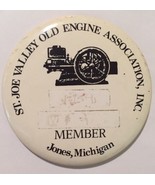 St Joe Valley Old Engine Association Member Pinback Button Tractor Pin J... - $3.89 CAD