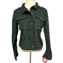 SO Emerald Green Denim Utility Jacket Junior Small, NWT - $177.21 MXN