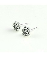 Flower Earrings Silver Color Studs Fashion Jewelry - £3.53 GBP