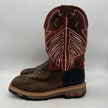 Justin Roughneck WK2115 Mens Red Brown Pull On Western Boots Size 13 D - £134.03 GBP