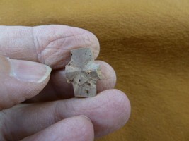 (CR593-27) 5/8&quot; SMALL Fairy Stone CHRISTIAN CROSS Staurolite Crystal MATRIX - £10.29 GBP