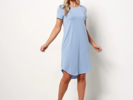 AnyBody Cozy Knit Luxe Midi Dress- Forever Blue, SMALL - £19.19 GBP